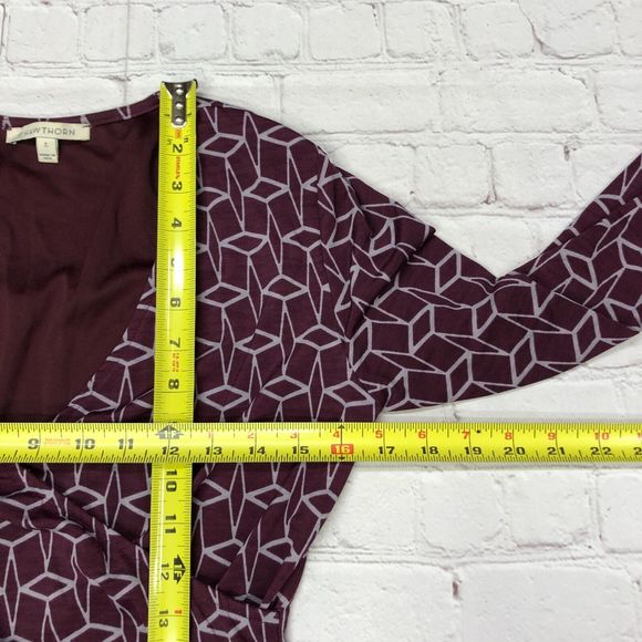 41 Hawthorn Women 3/4 Sleeve Wrap Dress Size Small Polyester Blend B237 -26 - Picture 4 of 13